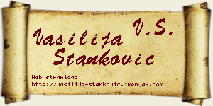 Vasilija Stanković vizit kartica